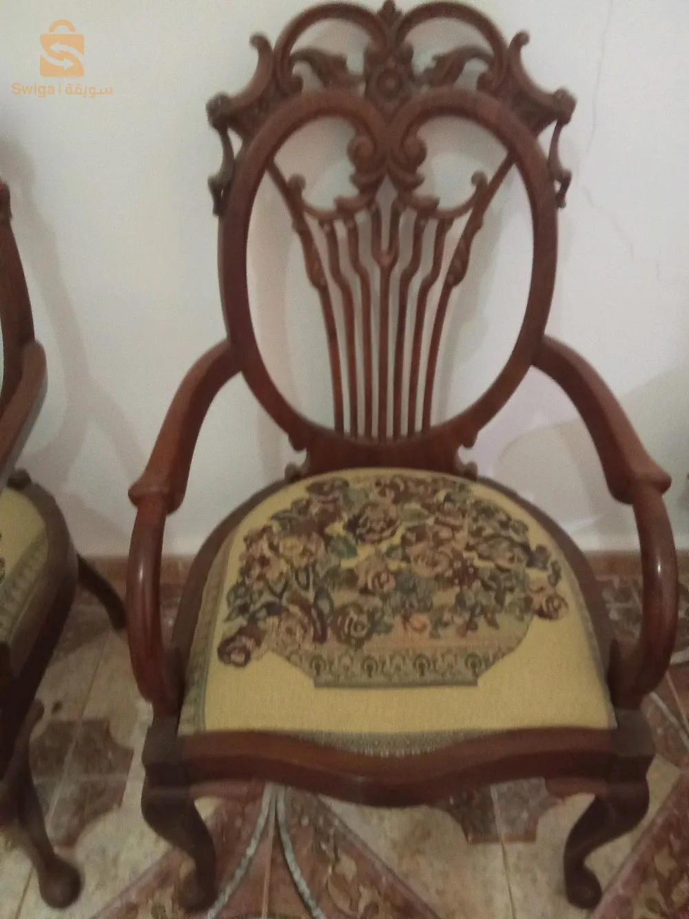 2 siège une table antiquité de 1900