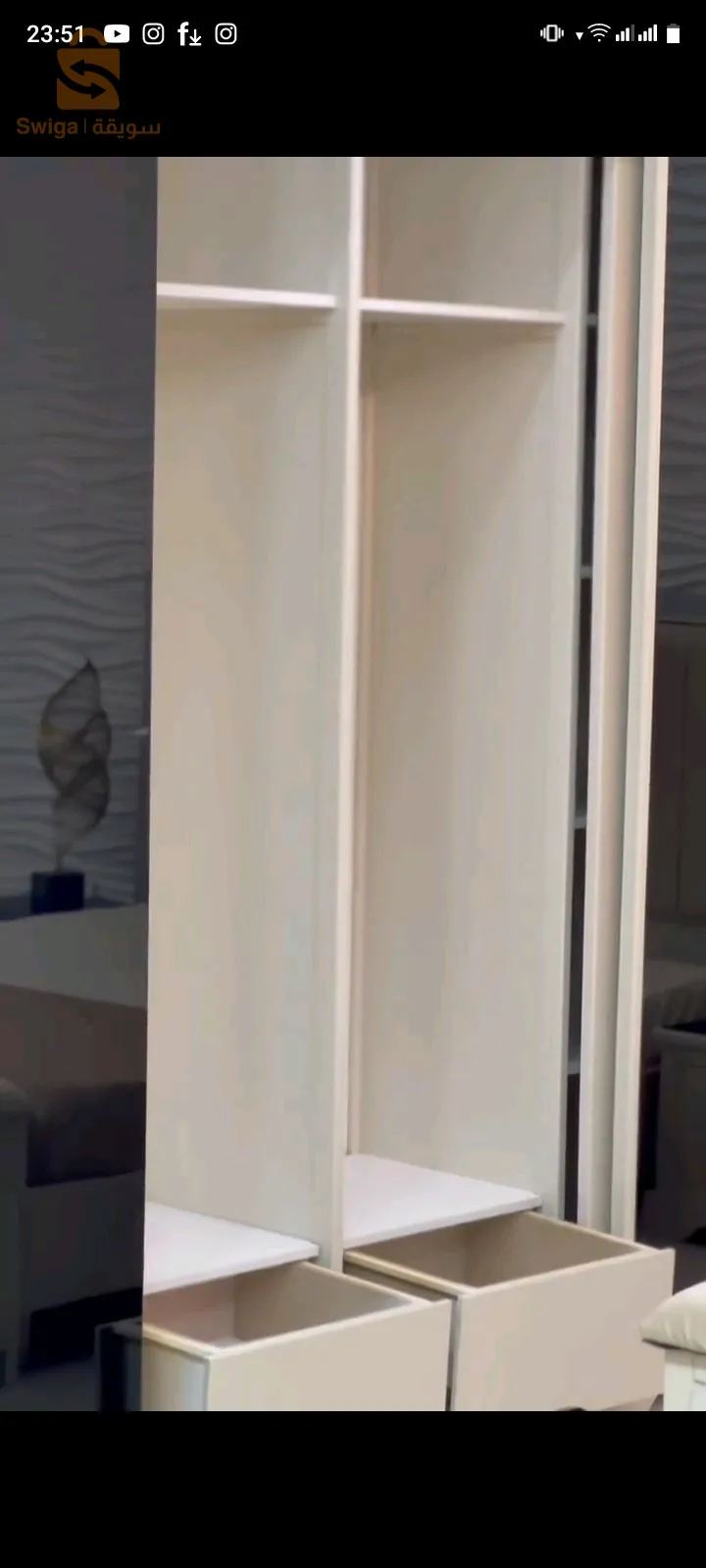 غرفة نوم عصريه بصناعه محليه نوعيه الخشب احمر من النوعيه الجيدة