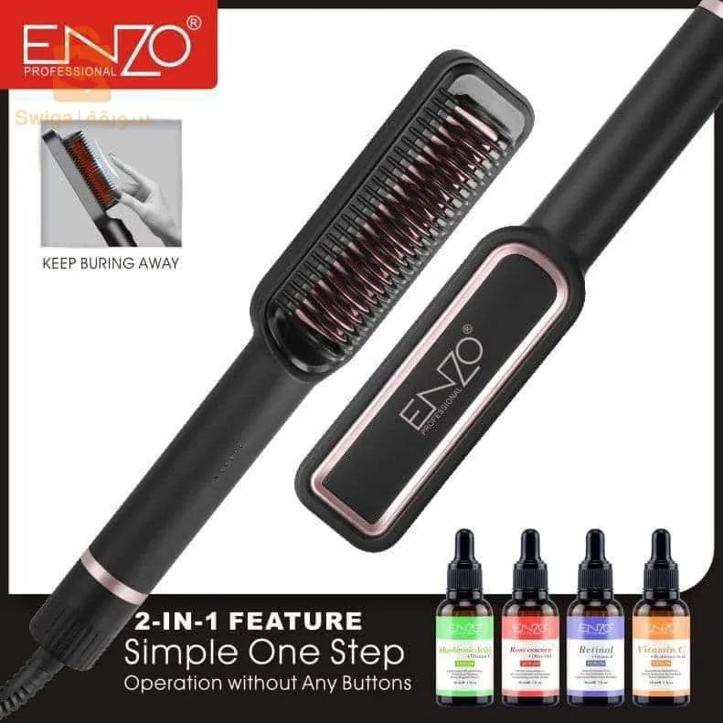 Haïr Straightener Brush SYC -580 🔵