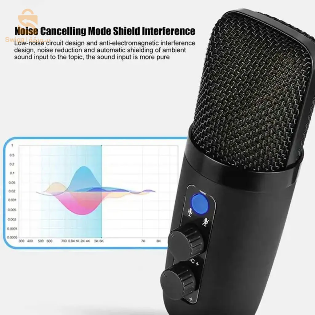 ميكروفون مكثف مع حامل ثلاثي القوائم وفلتر بوب BM501$👍