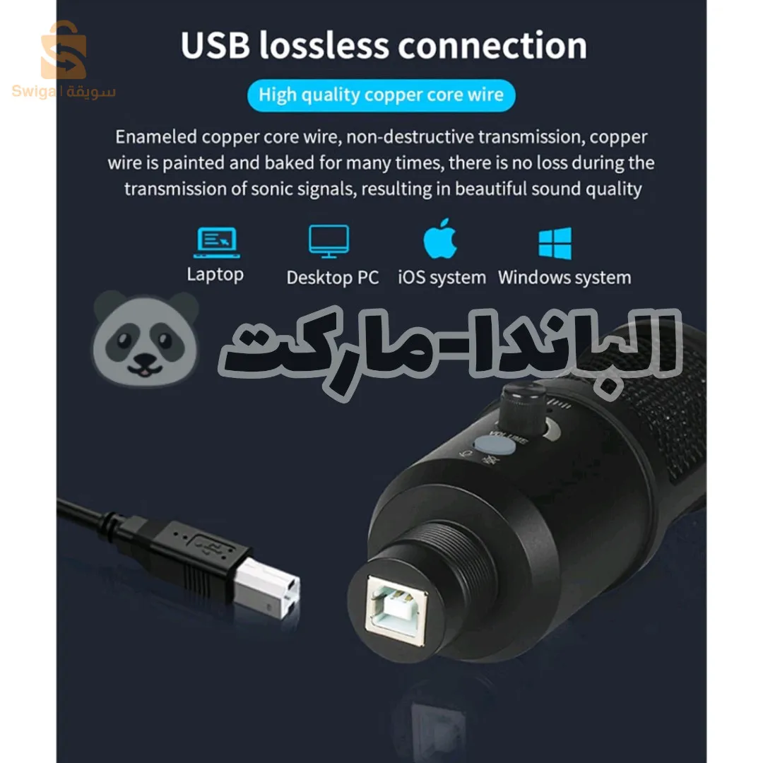مايكروفون BM 66 USB ببطاقة صوت ذاتية 🔥