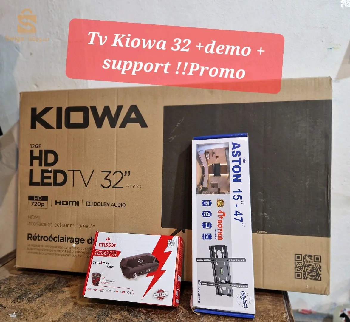 tv Kiowa 32 + Démo cristor th500 +Support