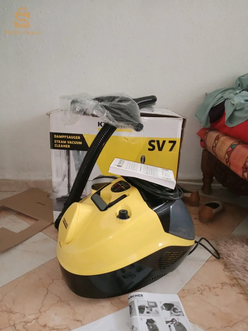 Aspérateur + Netoyeur en vapeur 3 en 1