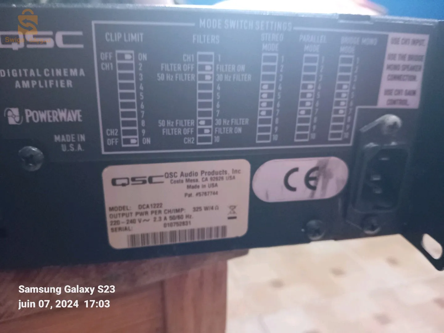 emplificature QSC mad in u.s.a