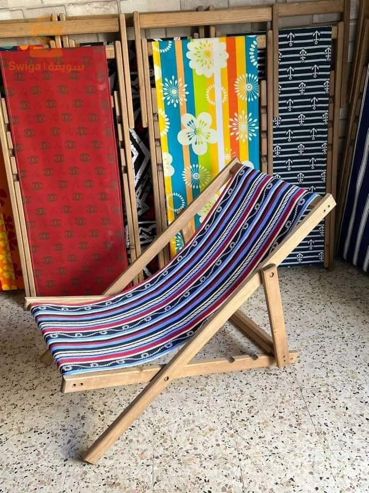 chaise de jardinpliable en bois rouge