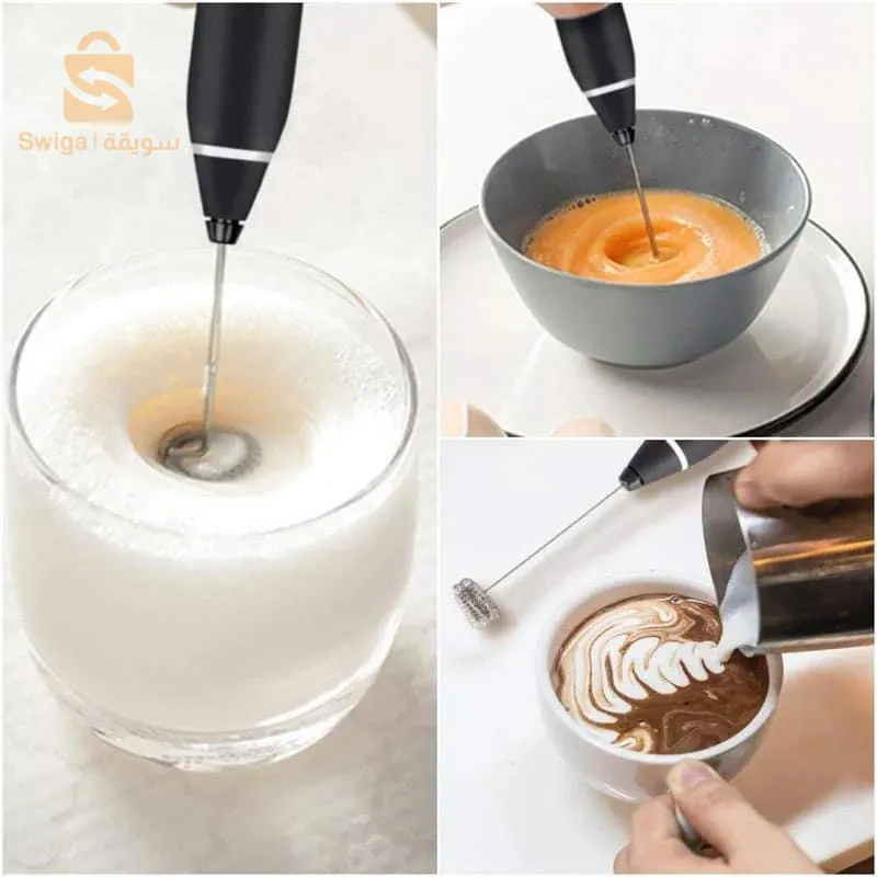 Milk Frother, USB Rechargeable Portable Mini Electric Whisk 3 Speeds with Dual Whisk Spiral Head