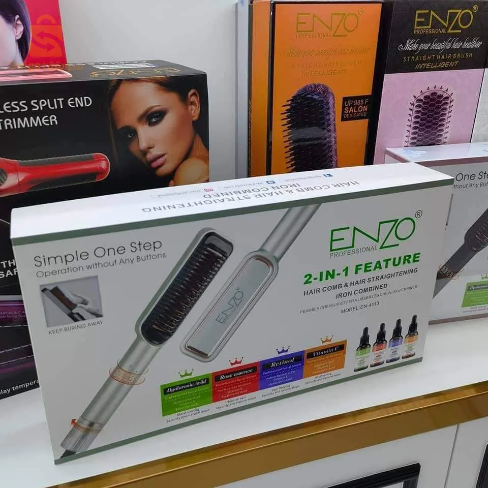 Haïr Straightener Brush SYC -580 🔵