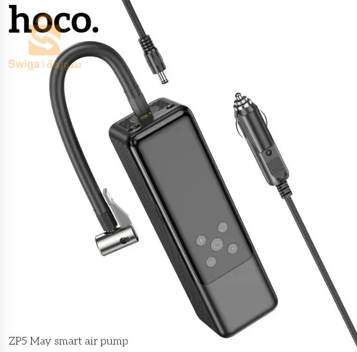 مضخة الهواء الذكية من Hoco مع ضوء LED وشاشة رقمية ZP5