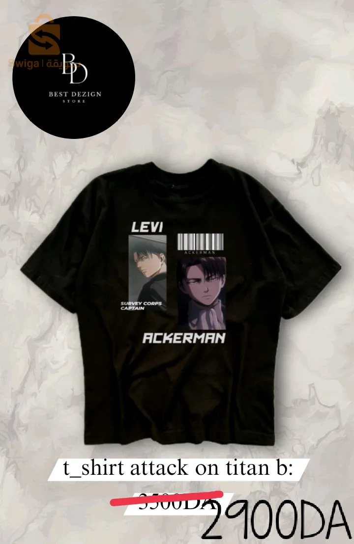 t_shirt design one piece .atack on titan