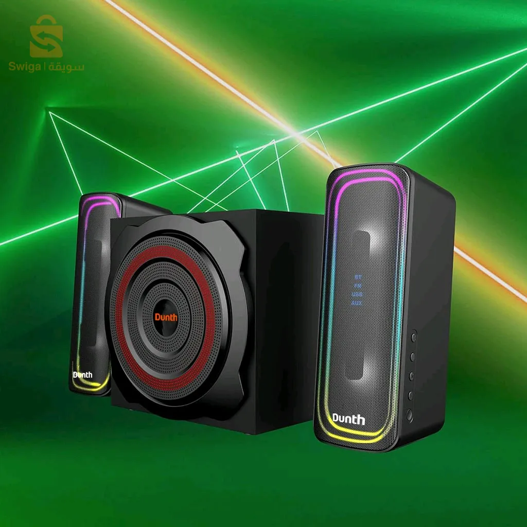 سماعات كمبيوتر الألعاب أمبير AUX/USB/FM، قوة 8000 واط DUNTH DU-SP651G$👍