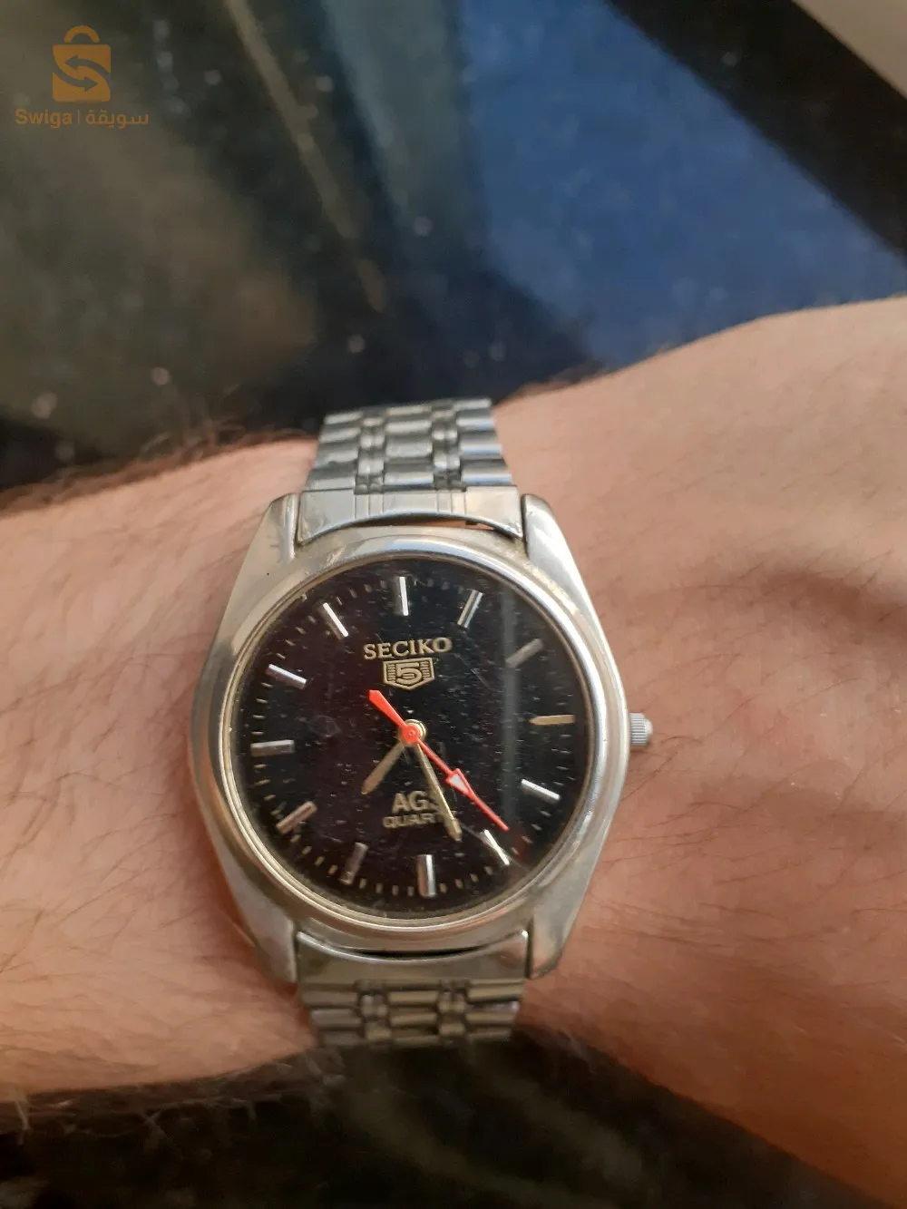 ساعة رجال seciko بحالة جيدة