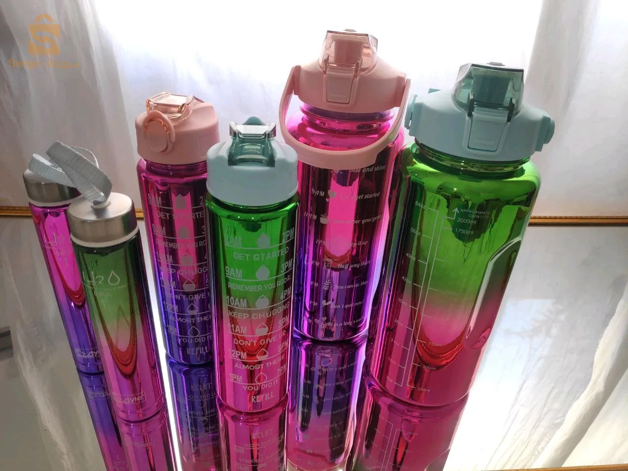 Bouteille d'eau de sport 3 pièces en plastique