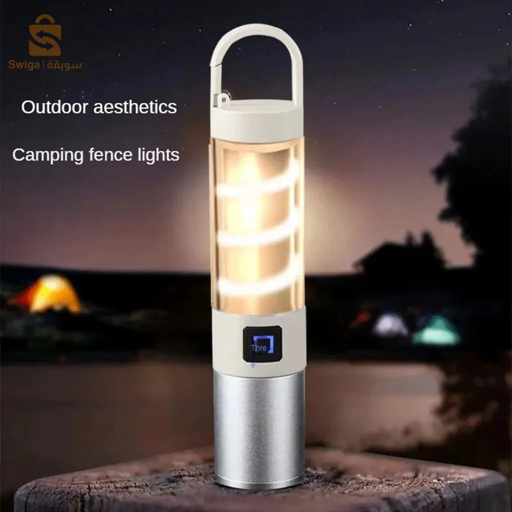 مصباح يدوي قوي للغاية قابل لإعادة الشحن مع 5 أوضاع إضاءة$👍