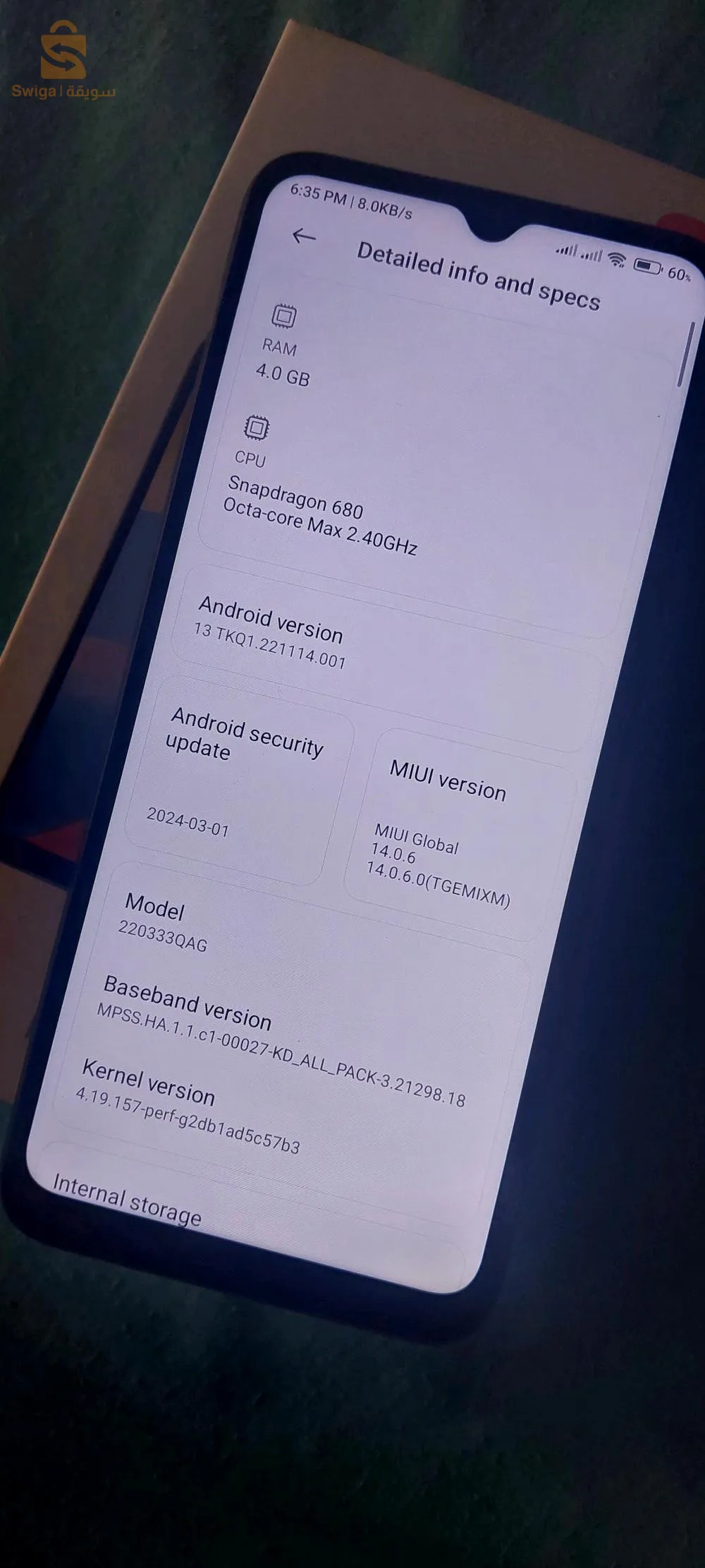 Xiaomi Redmi 10C NFC 4GB + 128GB Global Version 50mp de caméra 5000mah de batterie téléphone presque jdid