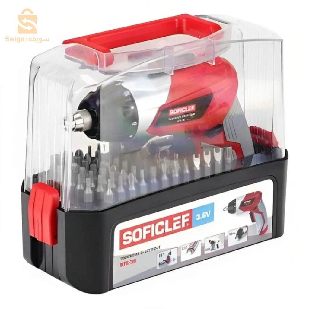 Tournevis électrique 3.6V 55 pièces SOFICLEF