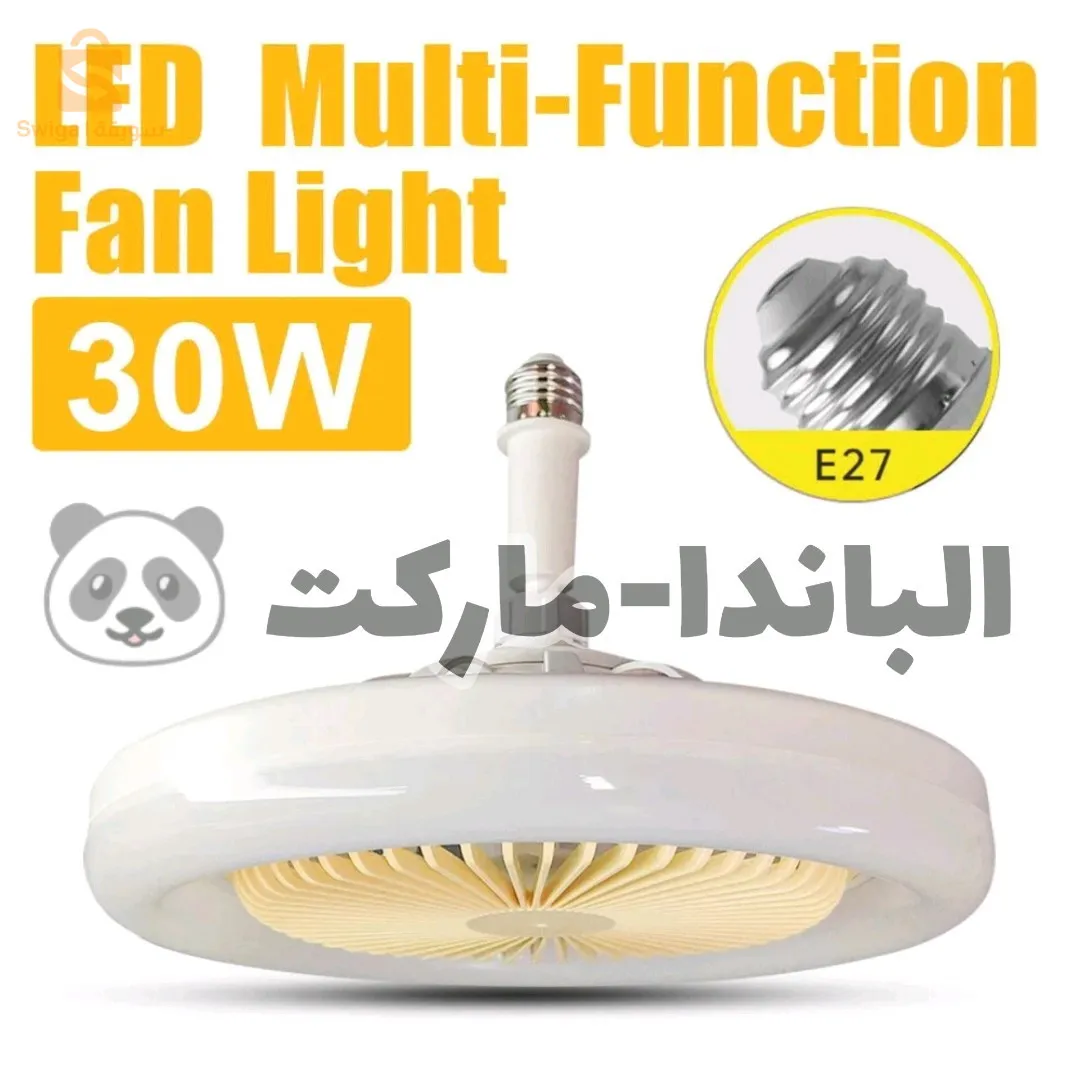مصباح LED ومروحية 2في 1 بلوحة تحكم عن بعد