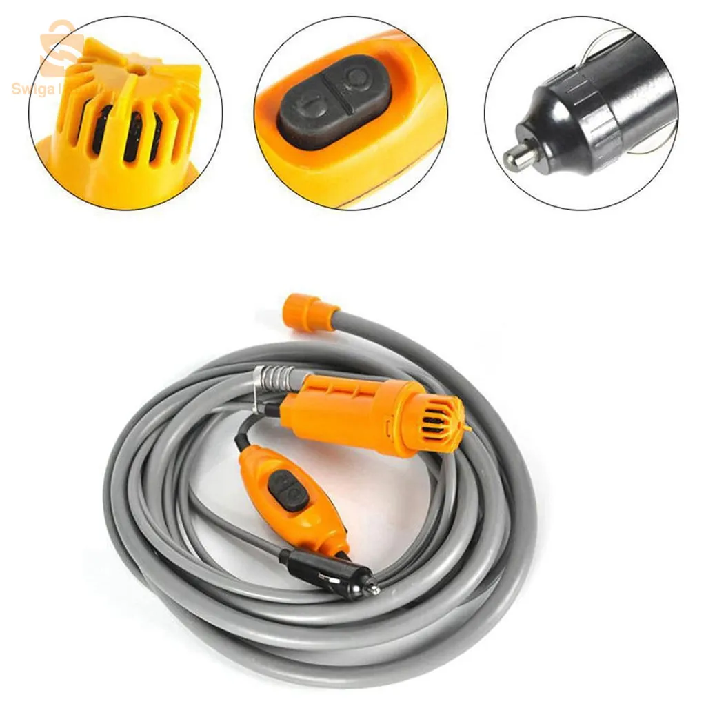 دش خارجي محمول للتخييم والسيارة تيار مستمر 12 فولت$👍