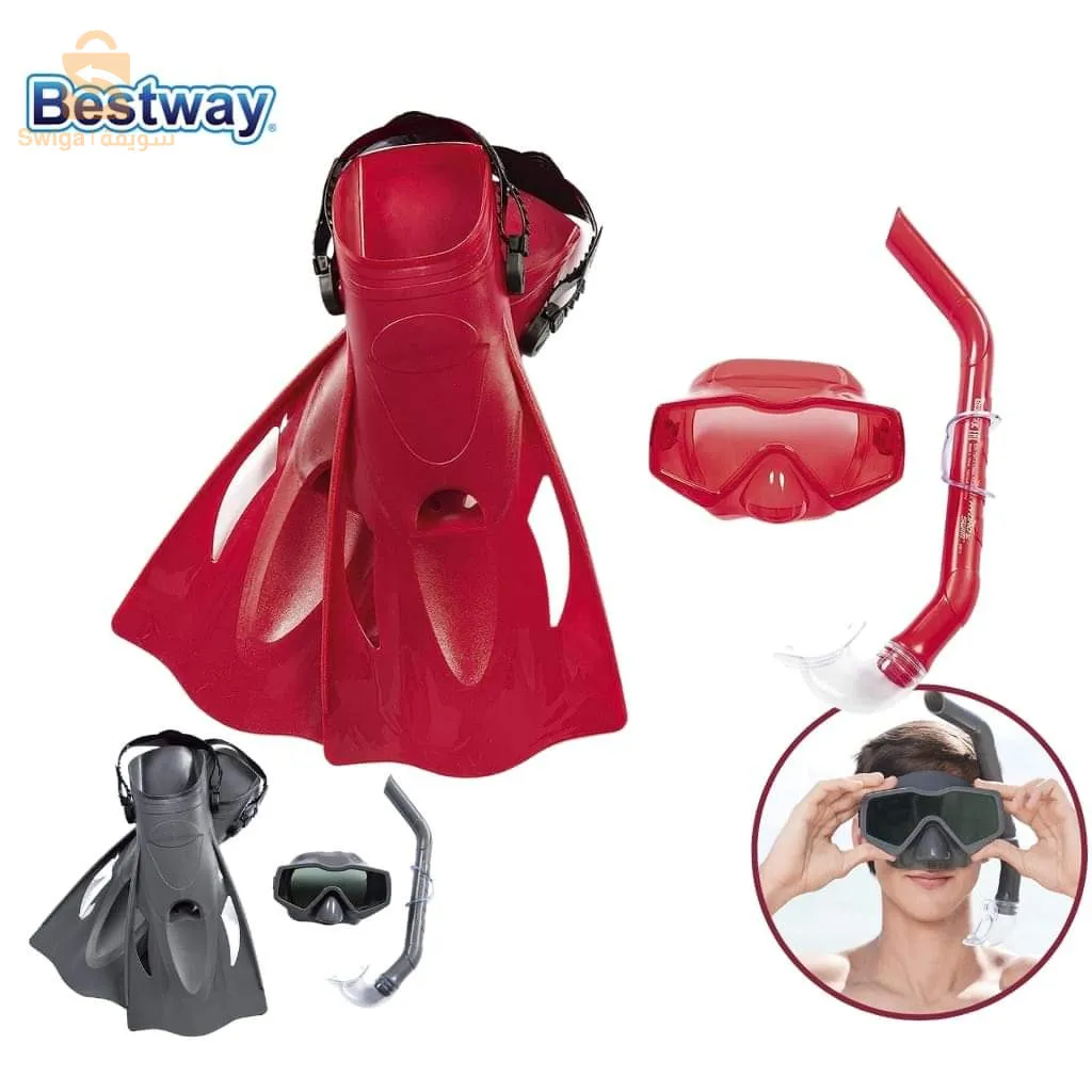 مجموعة زعانف السباحة والقناع والغطس bestway 25031