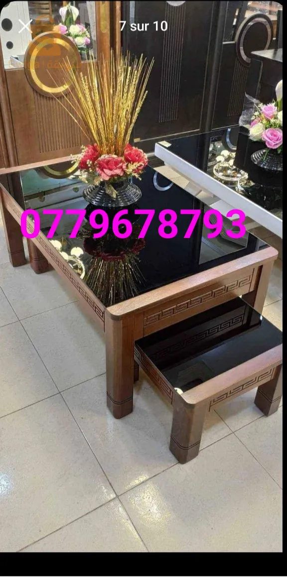 Table basse en bois hêtre