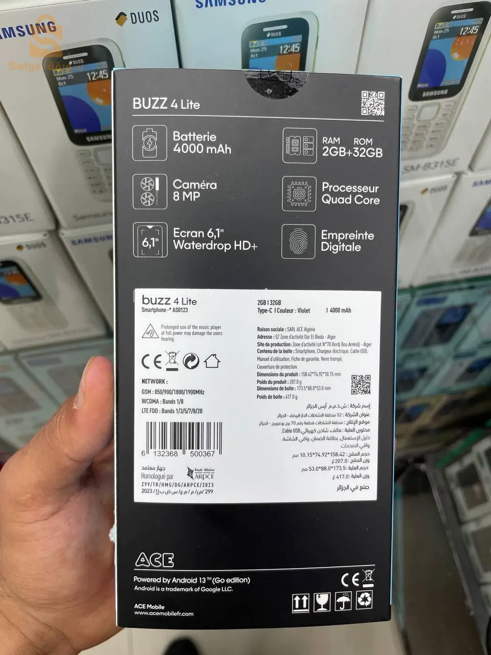 Smartphone Ace buzz 4 lite,