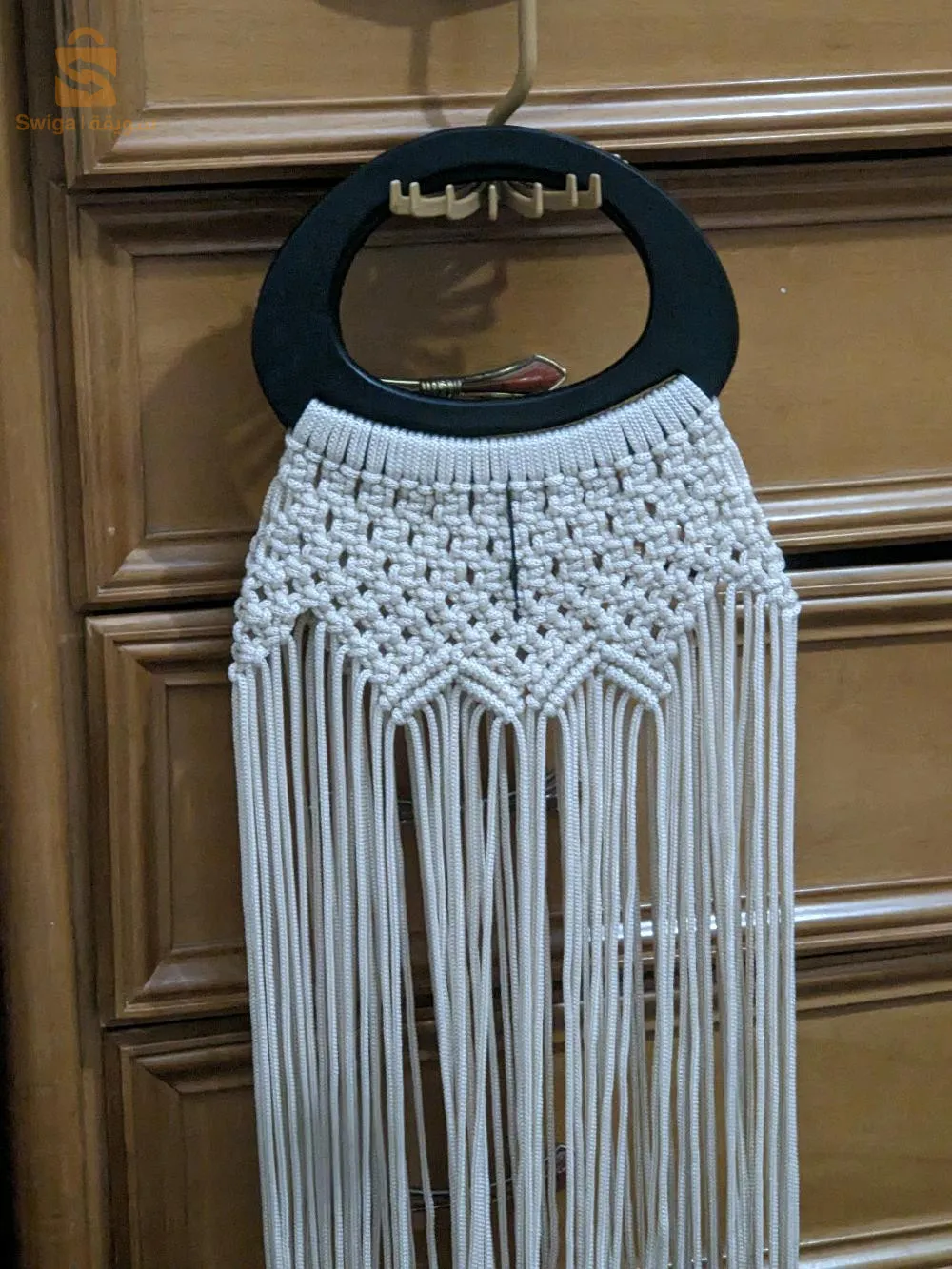 حقيبة يد بالمكرمية