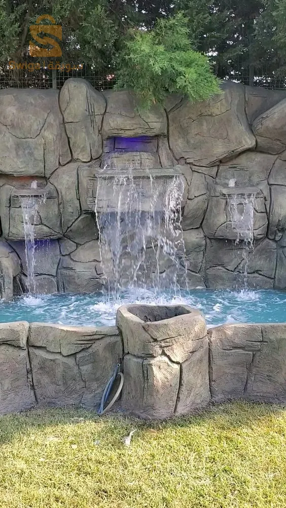 conception et réalisation de cascades d'eau