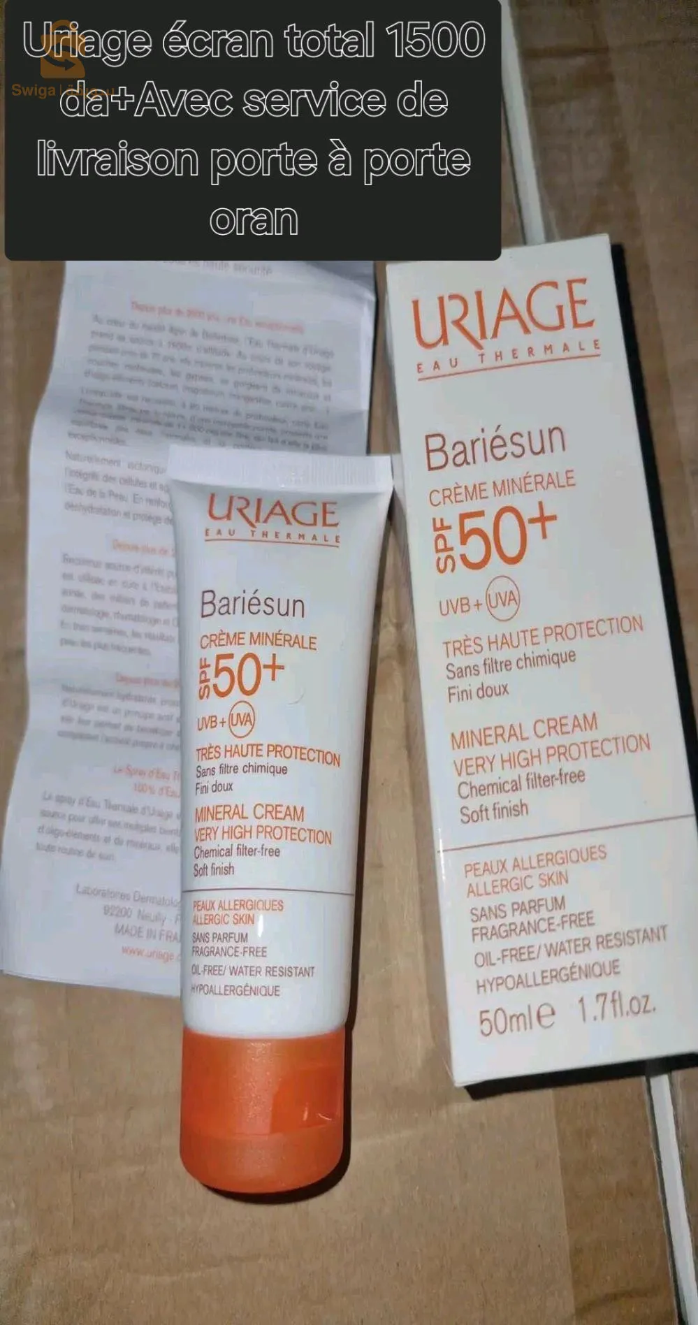 crémes solaire avec fond de teint