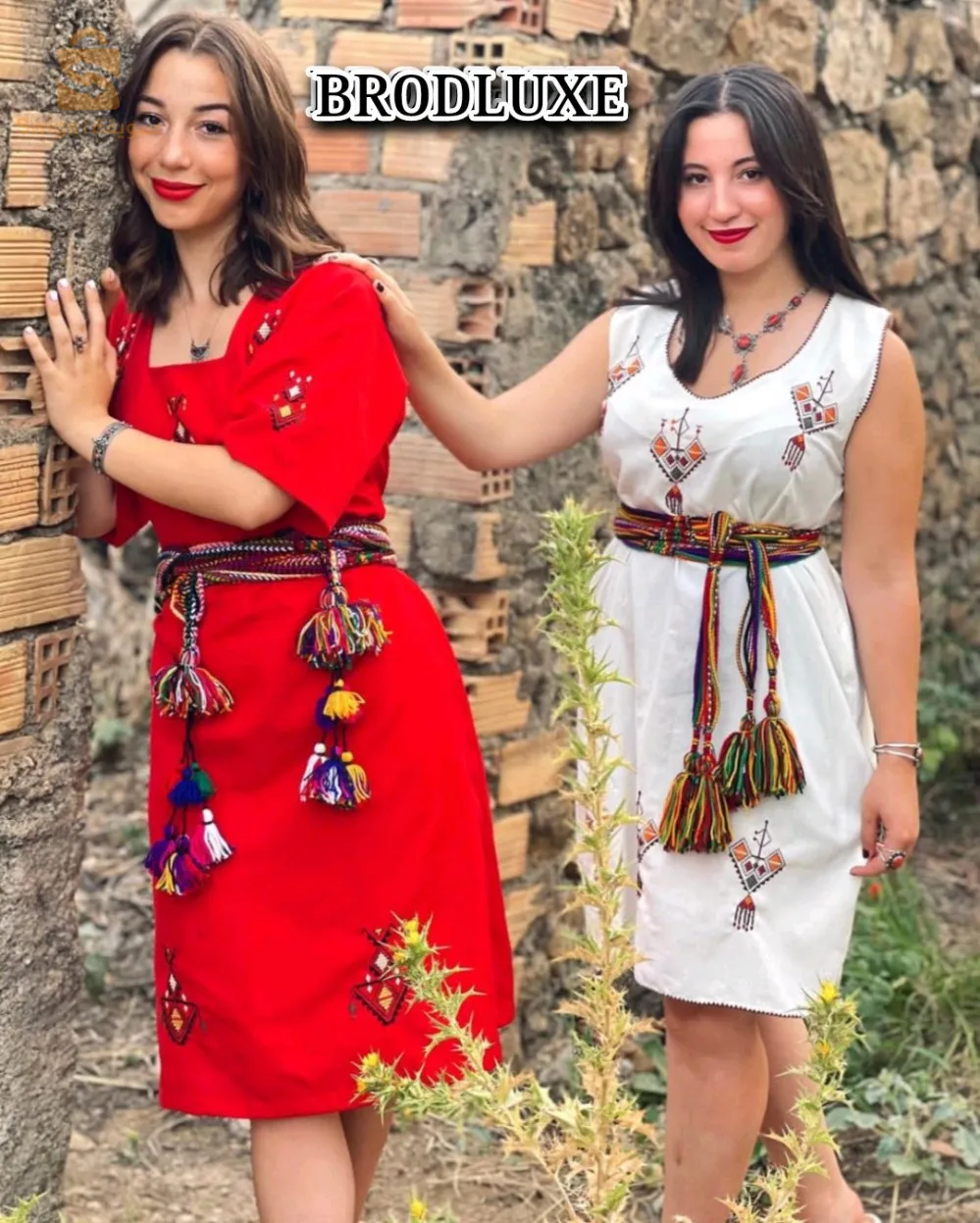 robe kabyle broderie à la machine #BRODLUXE