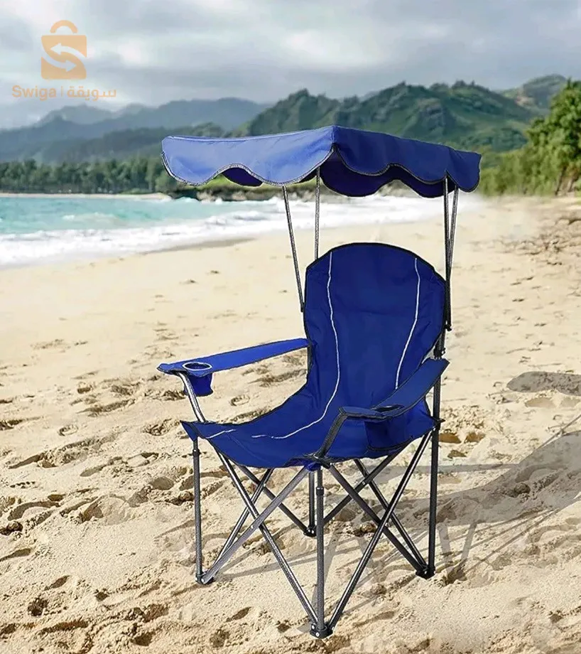 Beach chair with umbrella