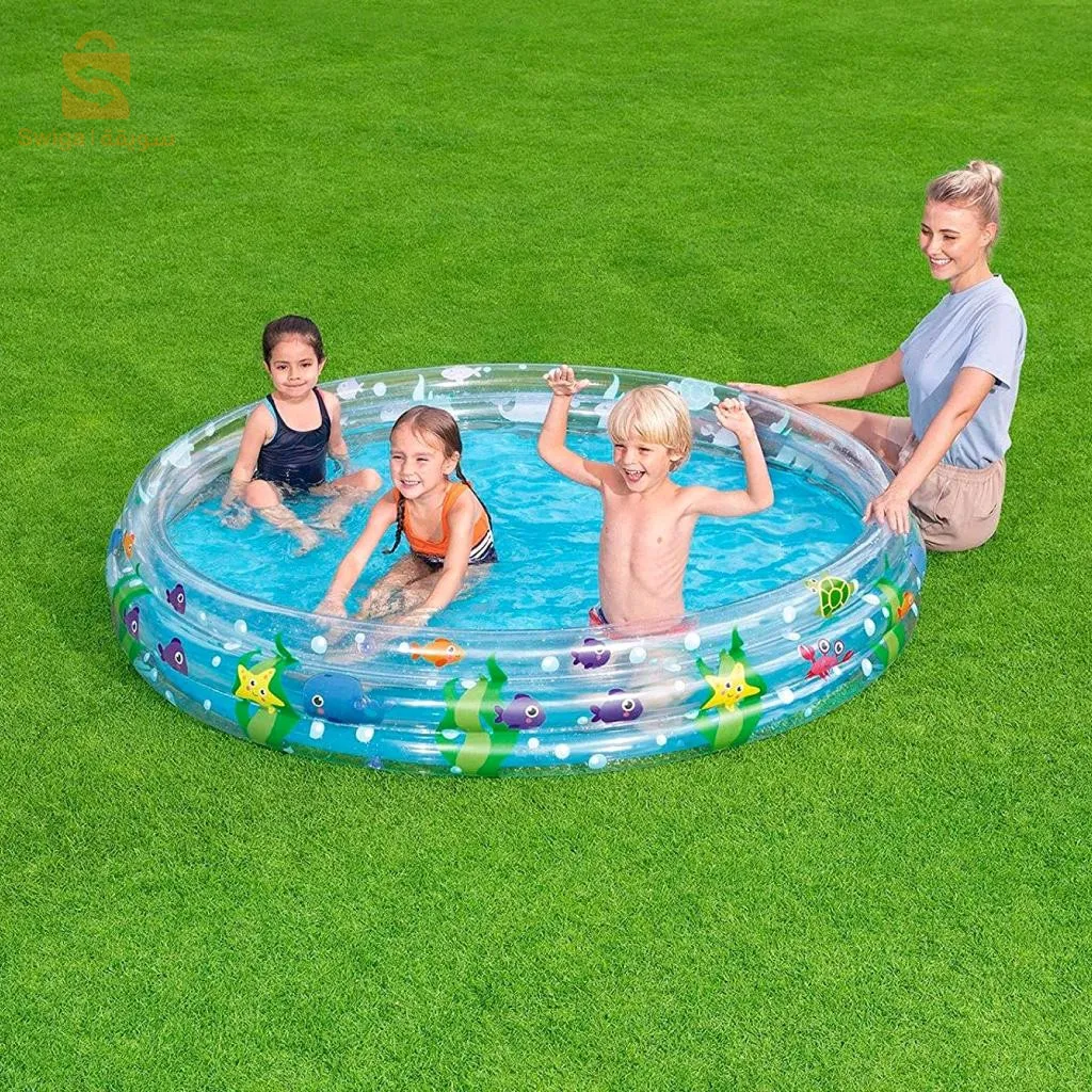 حمام سباحة دائري شفاف قابل للنفخ للأطفال 183 × 33 سم بيست واي #51005$👍