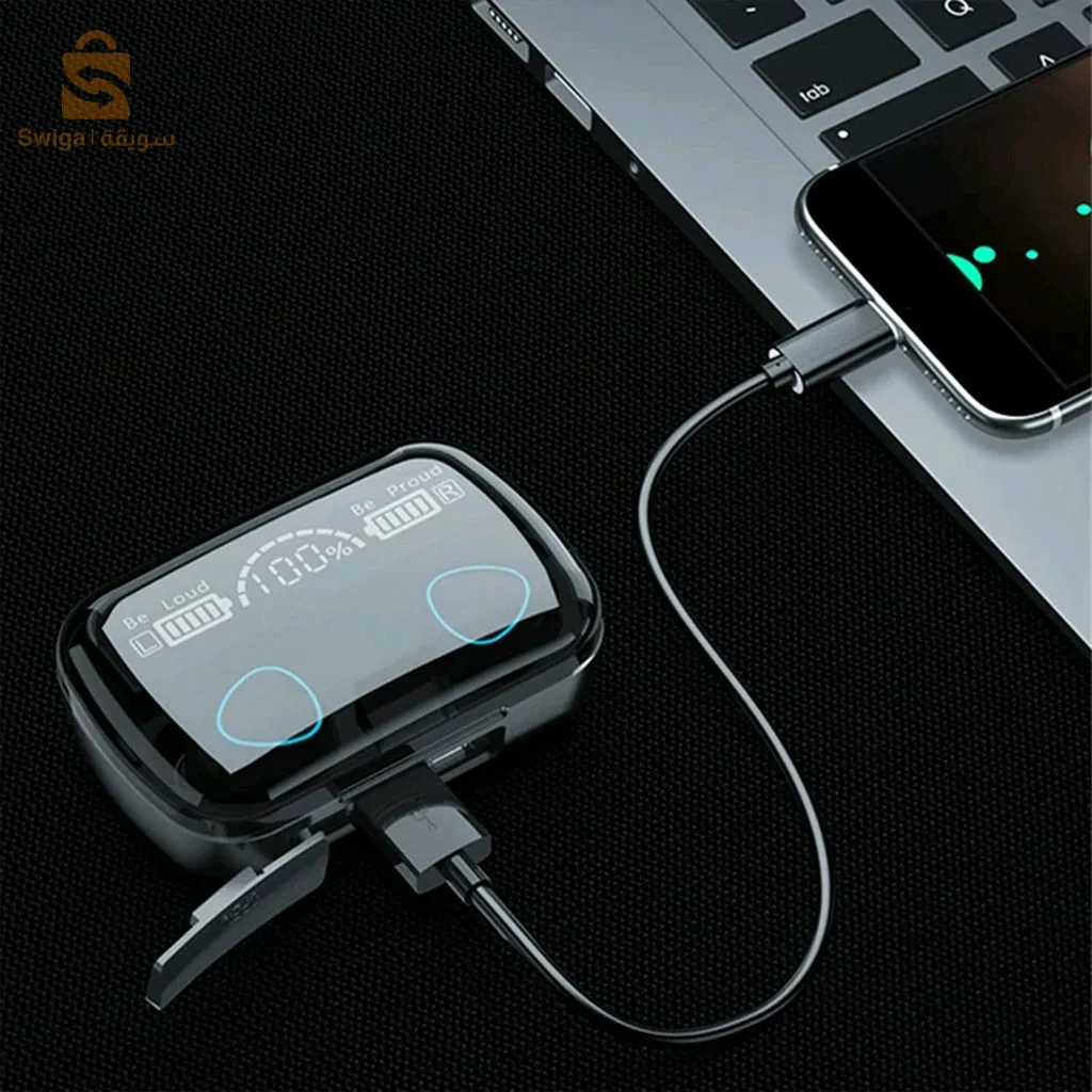 سماعات لاسلكية m10 بلوتوث 5.1  مع باور بانك