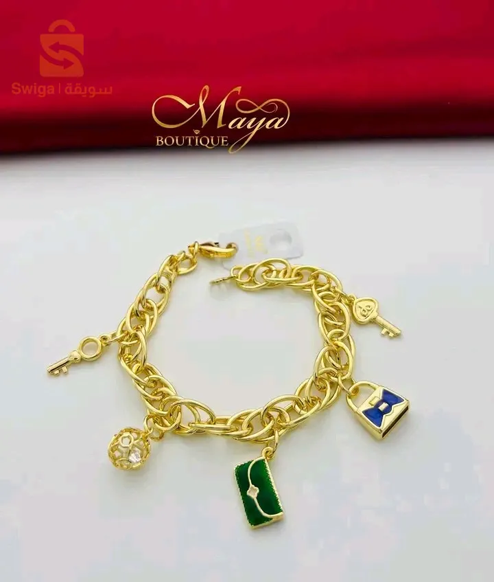 plaqué or XD+bracelet acier inoxydable