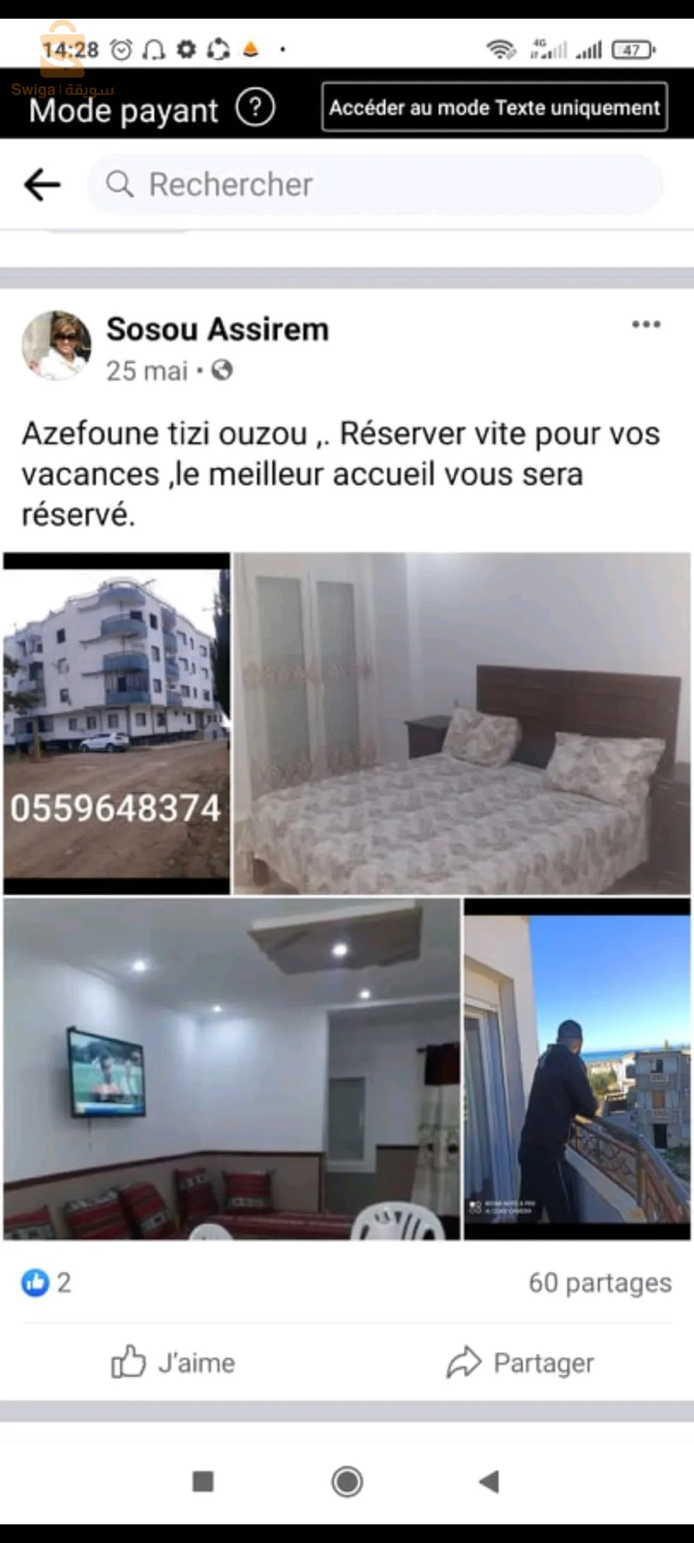 location vacances 5000DA/nuite