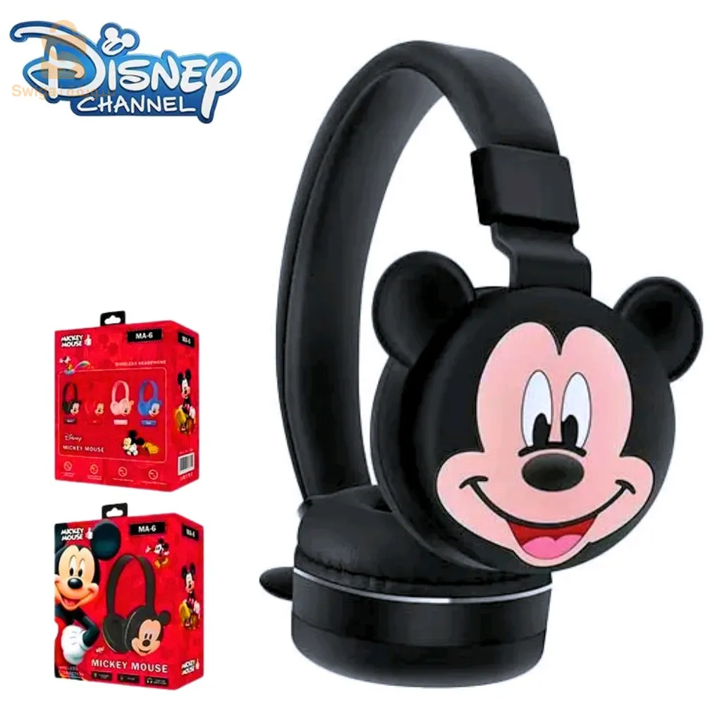سماعات رأس ميكي ماوس لاسلكية بلوتوث للأطفال MA-6$👍