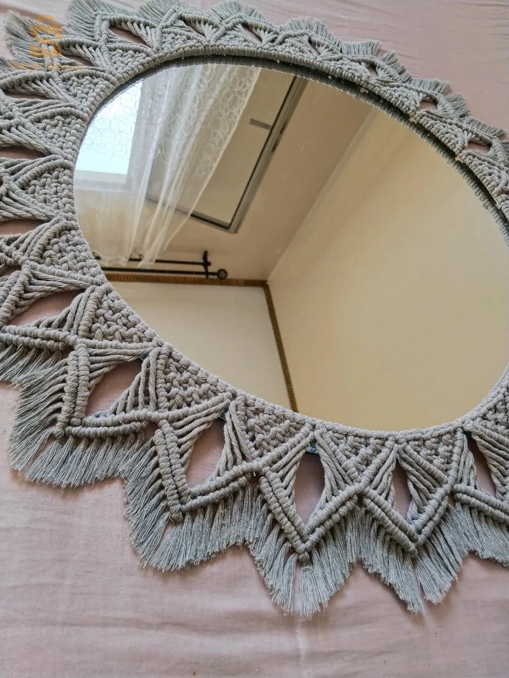 miroir macramé