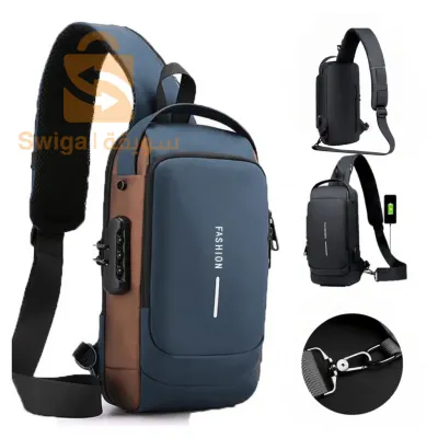 Sacoche Antivol Multi poches Chargement USB imperméable