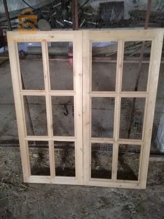 نوافذ خشبية بدون اطار