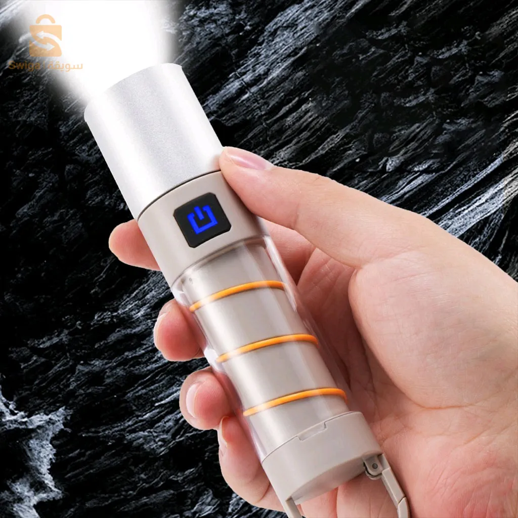 مصباح يدوي قوي للغاية قابل لإعادة الشحن مع 5 أوضاع إضاءة$👍