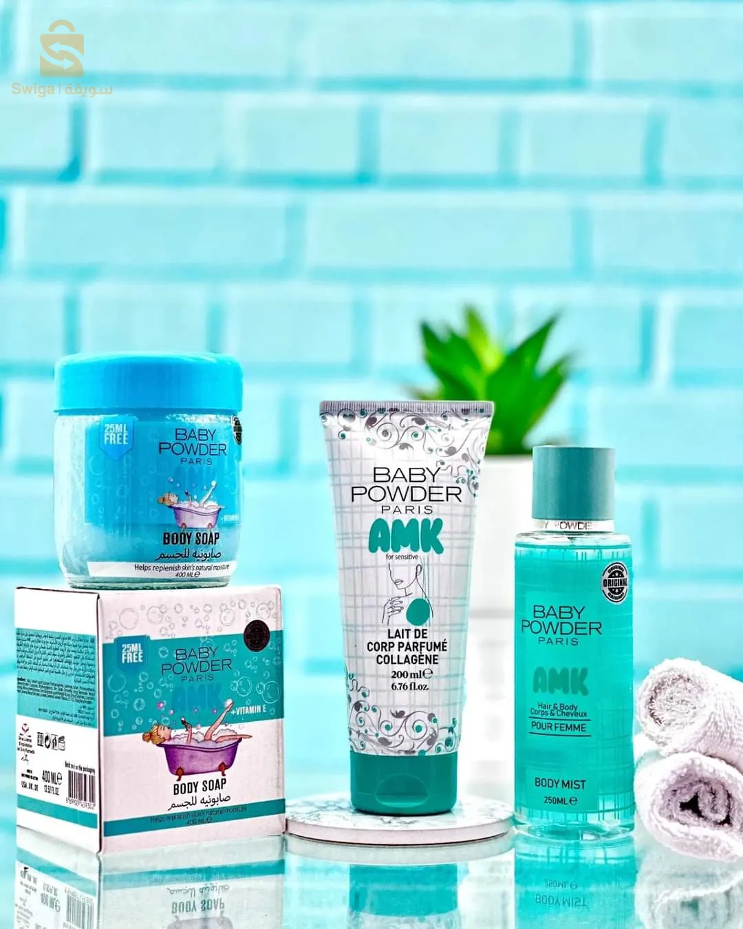 ✅ مجموعة *BABY BOWDER* 
الأصلية 🥹👶
♥️♥️رائحة لطيفة ومنعشة ملمس ناعم لليال صيفية لأنوثة أكثر إشراقًا 💣💣💣💣🧲🧲🧲

🔥🥹معطر للمناطق الحساسة 🥹🔥
* BABY POWDER*
بخاخ جسم رائع للتعطير بعد الاستحمام 💦
أو عند الحاجة للشعور بالانتعاش 🥰🥰🥰
 عطر رهيب 🌸🌺
واختراع لطيف لايام الصيف😍 بيبي_باودر،🥰🥰
يعمل على إزالة الروائح الغير مرغوب بها
يساهم في تعطير المناطق الحساسة والابطين 
ولا يسبب جفاف البشرة🤗
 خالي من الكحول 
😌😌
 مناسب للبشرة الحساسة.