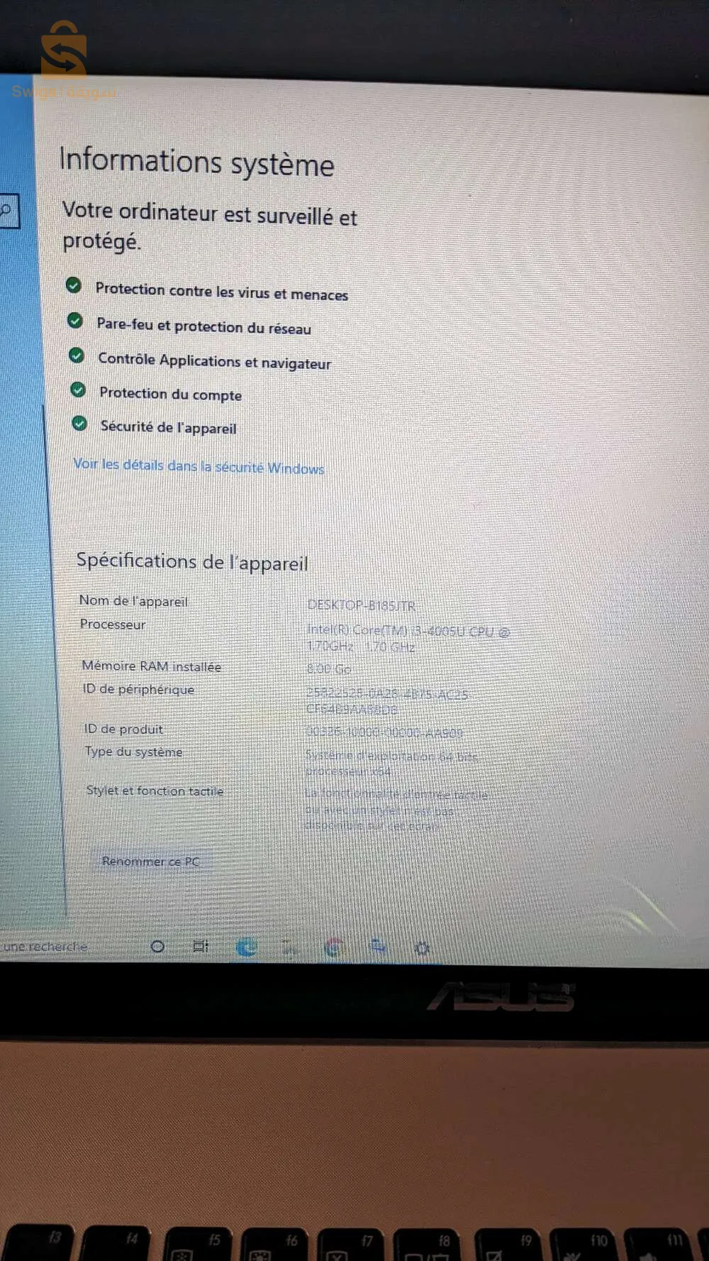 Asus 8 ram windows 10 ✅