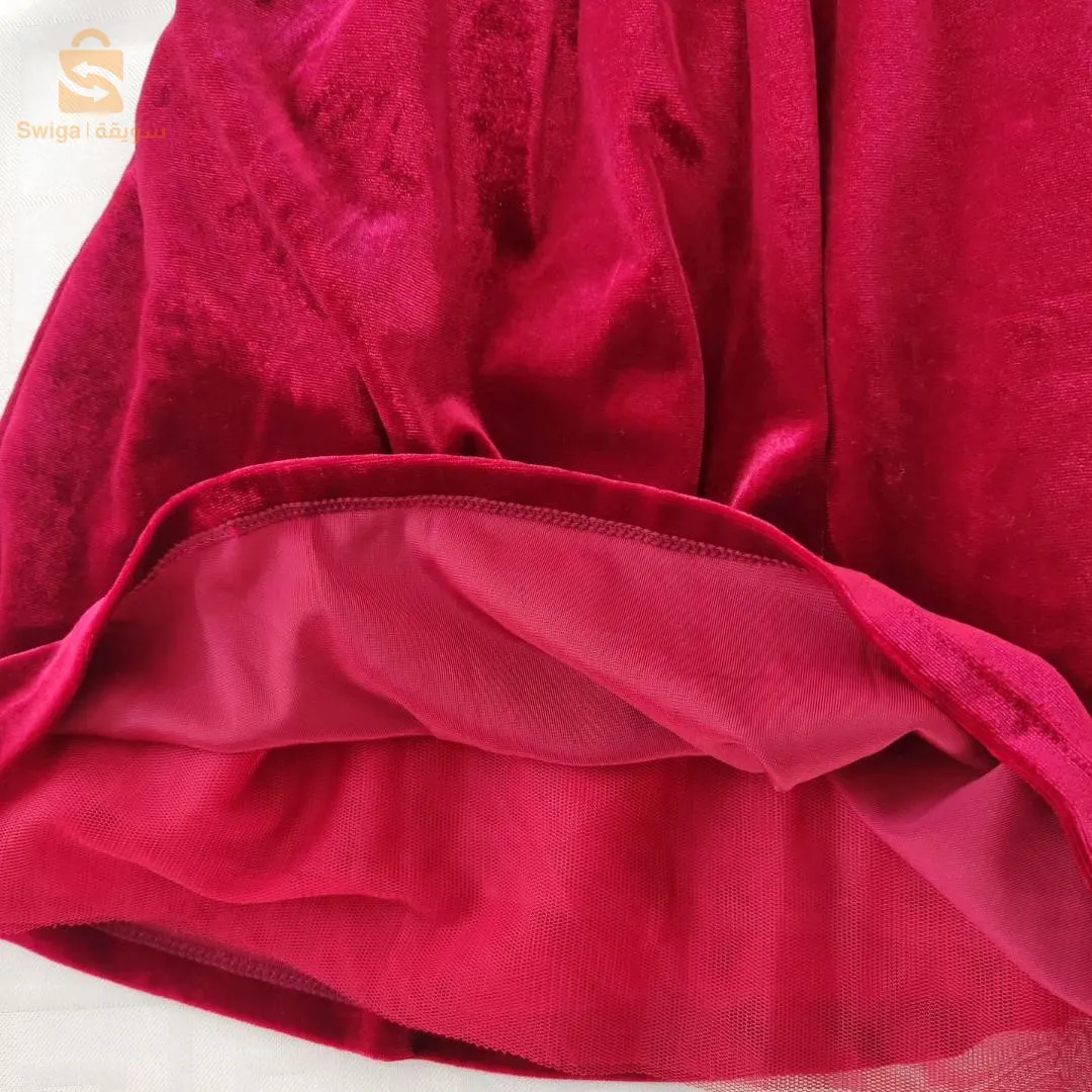 فستان البنات أحمر h&m