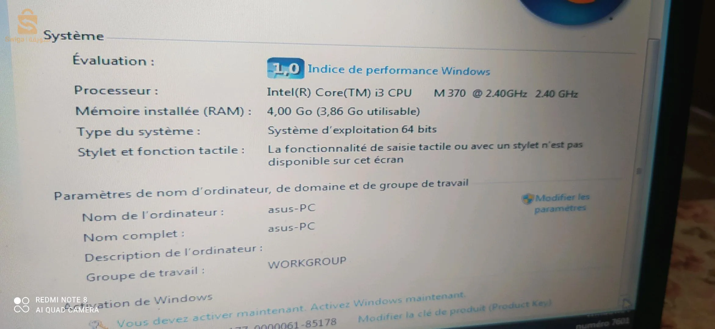 laptop asus i3