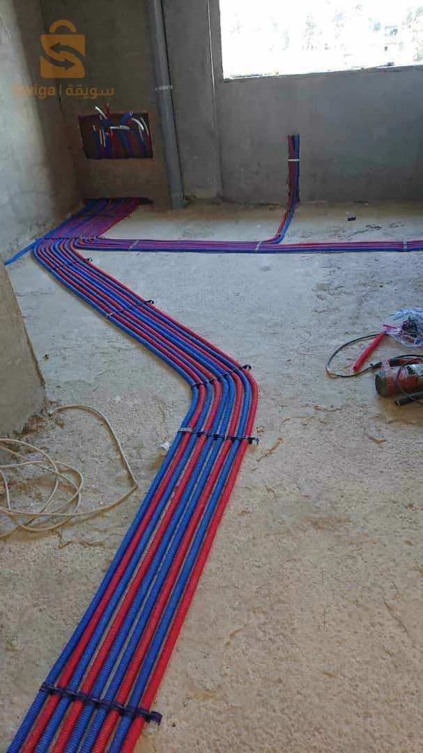 تركيب انابيب الماء والغاز والصرف الصحي والتدفئة المركزية