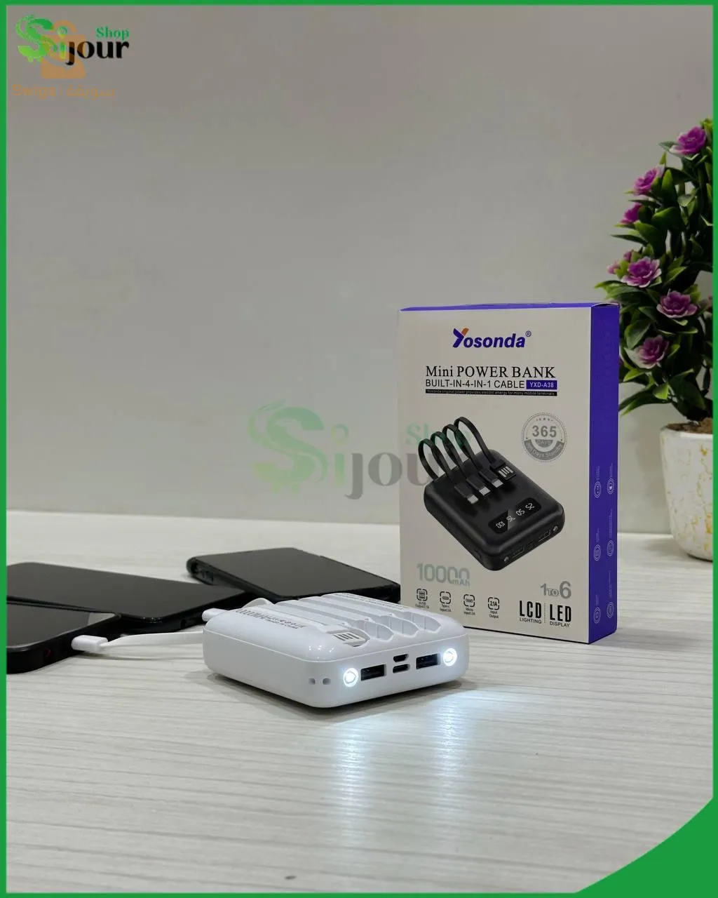 Power bank yosonda 10000mah 4 in 1