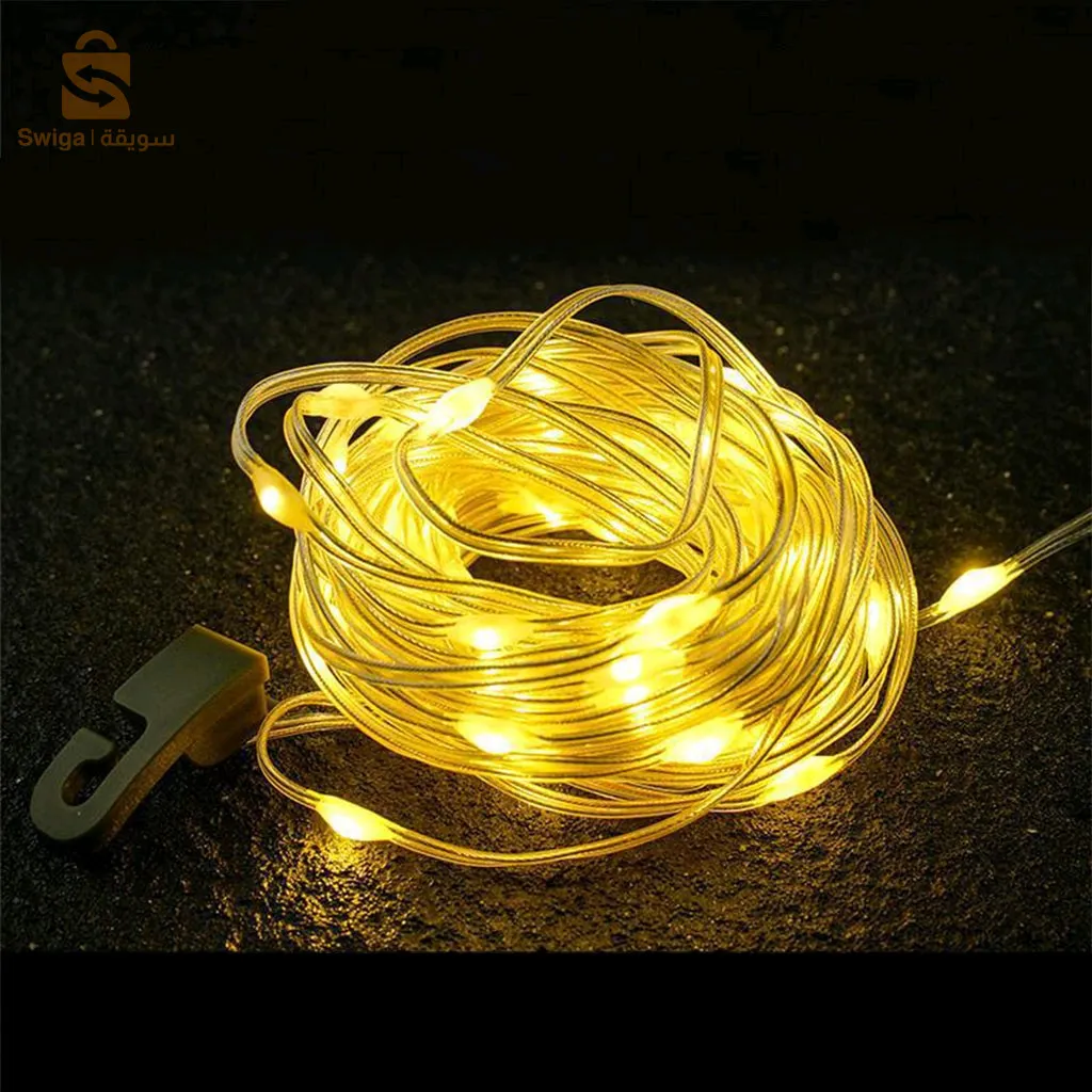 مصباح تخييم LED متعدد الوظائف، شحن USB، سلسلة  بأجواء ملونة 🔥