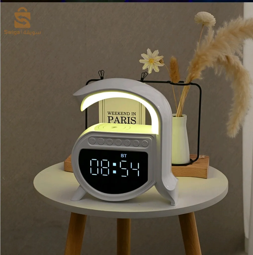 5en 1 ✅مكبر صوت /منبه/شارجور / بلوتوت صالح لجميع الهواتف للاندرويد و الايفون 🔥🔥