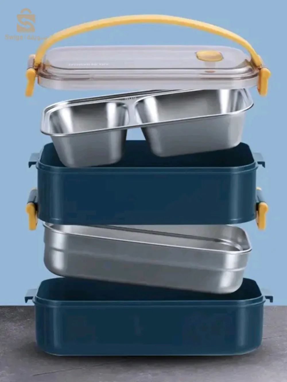 Boîte à Déjeuner Isolée En Acier Inoxydable 1200ml$🤍🤍