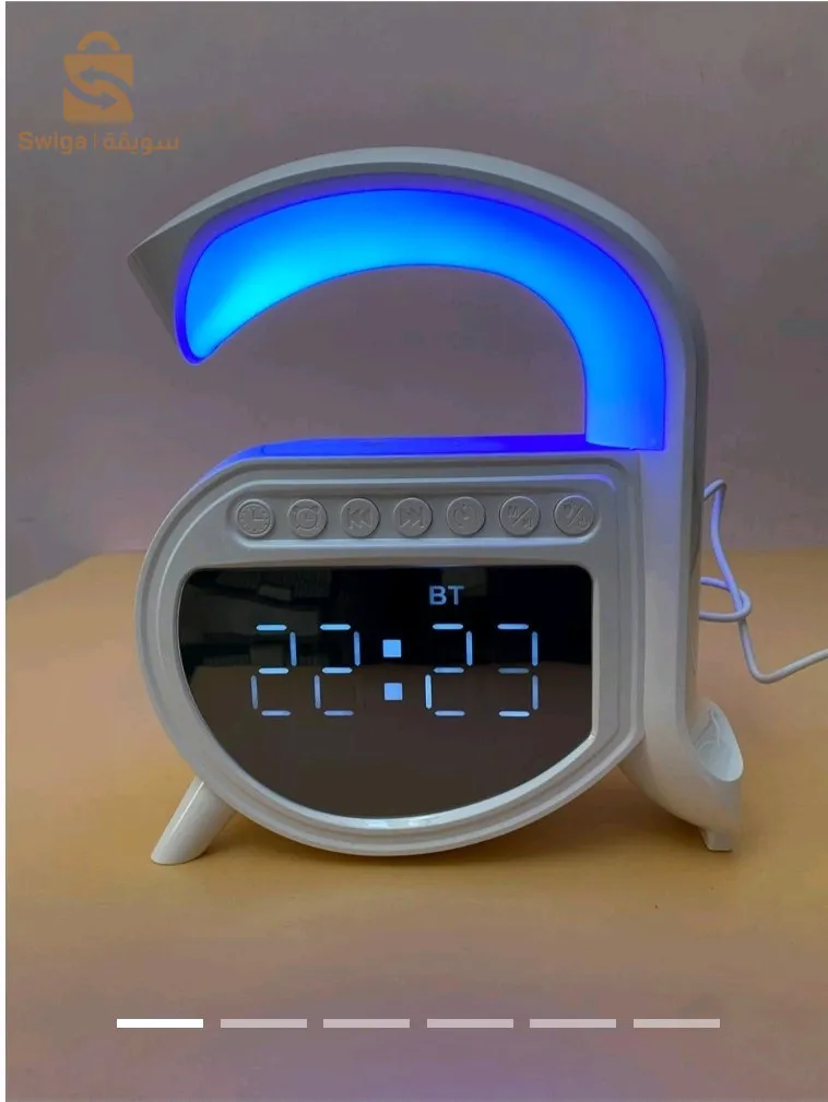 5en 1 ✅مكبر صوت /منبه/شارجور / بلوتوت صالح لجميع الهواتف للاندرويد و الايفون 🔥🔥