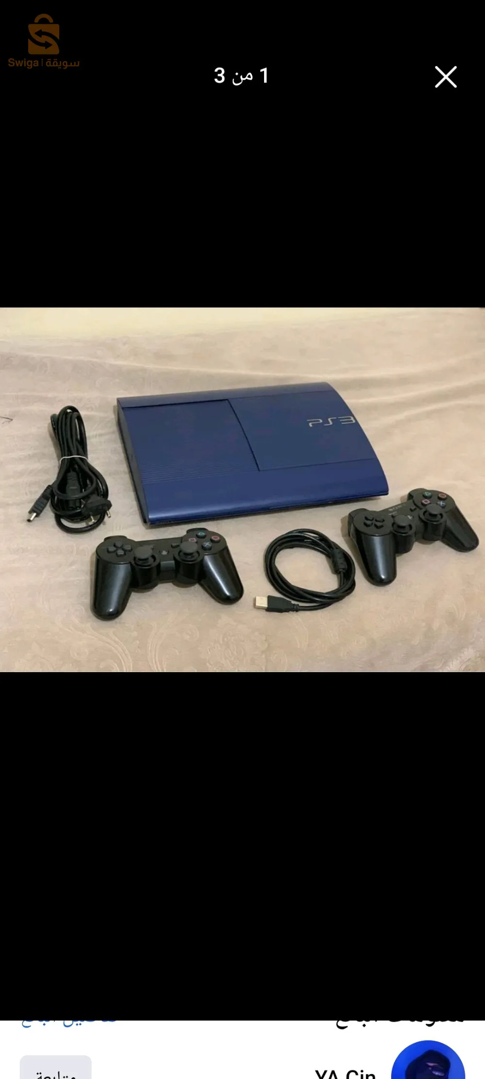 بلاي ستيشن للبيع بكل مستلزماته 2 مانات جديد