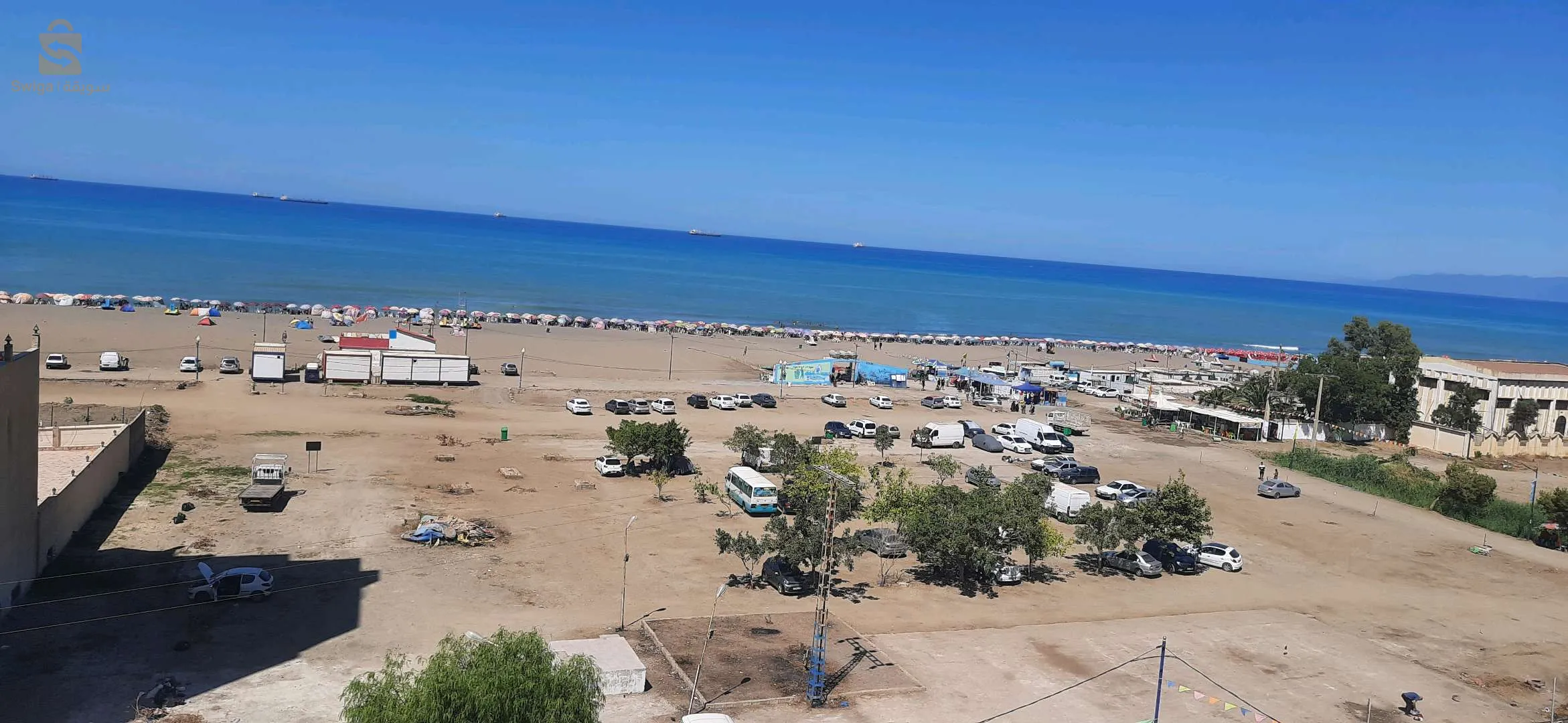 location vacance appartement tichy vue sur à 1p0m de la plage et arrêt de  bus et tte commodités rest,supérette,polyclinique,stade etc,eau H24,climatisé